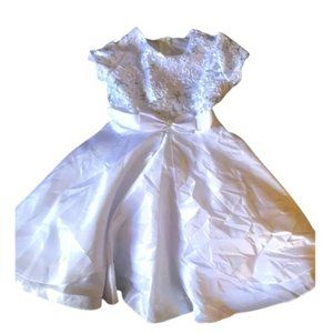 Bon i Bon Kids Floral Girls White Glittered Dress Size 8